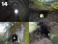 芋原の素掘りトンネル群